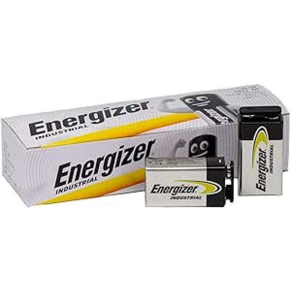 Energizer Industriebatterie, lange , 6LR61, 9V, D Ref 623866, 12er Pack