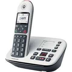 Motorola CD5011 — DECT digitālais bezvadu tālrunis ar automātisko atbildētāju, zvanu bloķēšanu un skaļuma palielināšanu — 1,8 collu pilns grafikas ekrāns
