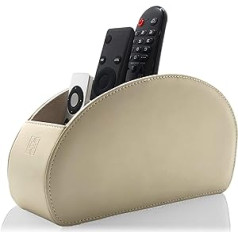 Fernbedienungshalterung beiger Aufbewahrungsbehälter Schreibtisch Organizer 5 Fächer für TV, DVD, Blu-Ray Fernbedienungen - CEG10 Beige von Connected Essentials