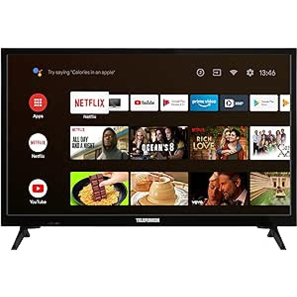 TELEFUNKEN D24H550X2CW 24 collu televizors/Android viedtelevizors (HD-Ready, HDR, trīskāršs uztvērējs, Bluetooth) [2023], melns