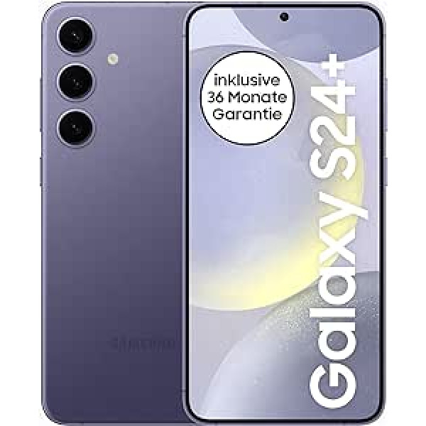 Samsung Galaxy S24+ AI viedtālrunis, Android mobilais tālrunis bez līguma, 12 GB RAM, 512 GB atmiņa, 50 MP kamera, ilgs akumulatora darbības laiks, kobalta violets