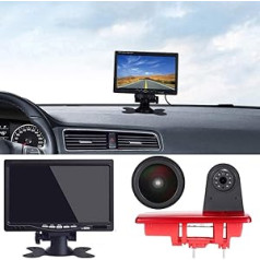 Super HD atpakaļgaitas kameru komplekts: 7 collu TFT LCD automašīnas monitors + 1280 x 720 pikseļu Super HD nakts redzamības atpakaļgaitas kameras nomaiņa priekš Fiat Talento/Renault Trafic III/Nissan NV300 Primastar/Opel Vauchall