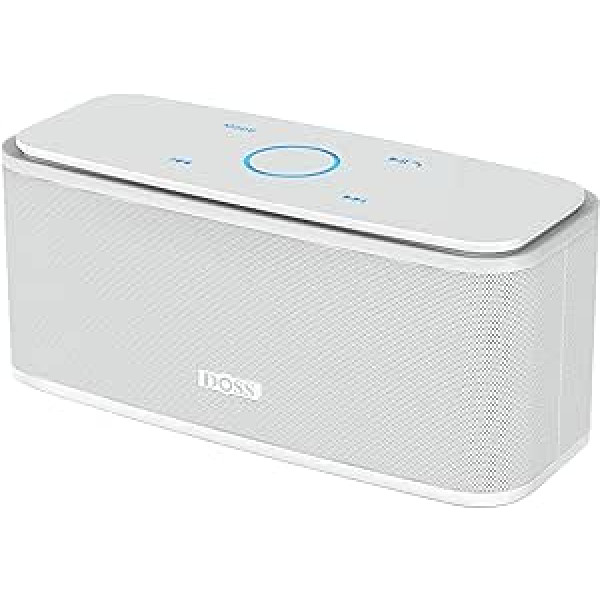 Doss SoundBox Touch bezvadu portatīvais Bluetooth skaļrunis balts