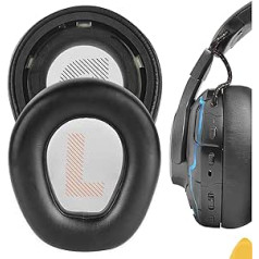 Geekria QuickFit Protein Leather rezerves ausu spilventiņi JBL Quantum ONE bezvadu austiņām Ausu spilventiņi, austiņu ausu spilventiņu remonta daļas (melnas)