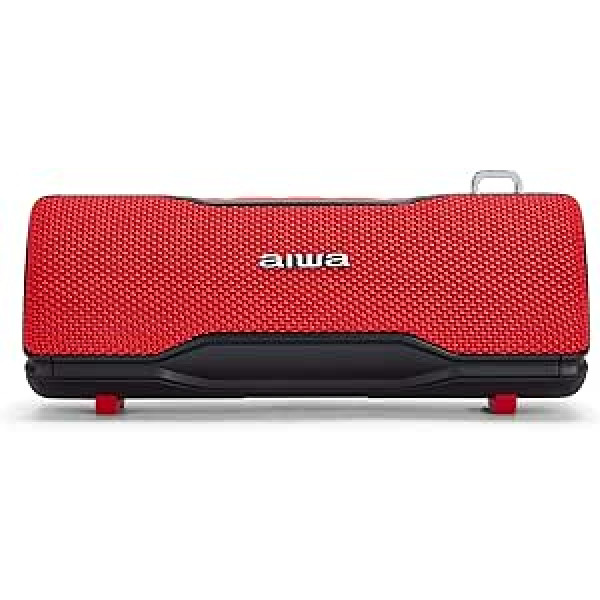 AIWA BST-500RD TWS Red Portable Stereo Bluetooth Speaker for Android or iPhone