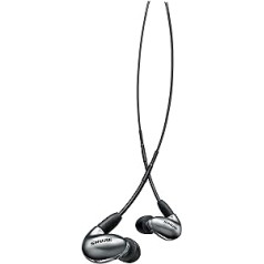 Shure SE846 Kabelgebundene Sound Isolating Ohrhörer, hochauflösender Klang, Vier Treiber, anpassbare Frequenzgang, sicherer In-Ear, abnehmbares Kabel, saderīgs ar Apple un Android-Geräten – Grau