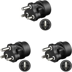 Goobay aizsargkontakta ligzda uz Dienvidāfriku Plug Power Adapter Travel Adapter, 1 Piece, 95412 (3 iepakojumā)