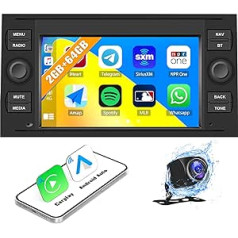 2G + 64G CAMECHO Android 13 automašīnas radio ar navigācijas sistēmu priekš Ford Focus Transit S-Max C-Max Kuga Mondeo, dubultā DIN automašīnas radio ar Carplay Android Car, 7 collu ekrānu RDS/FM Bluetooth un USB+