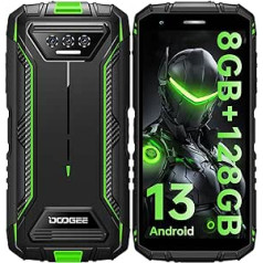 DOOGEE S41 Plus (2024) āra viedtālrunis Android 13, 8 GB + 128 GB/1 TB, āra mobilais tālrunis bez līguma, 6300 mAh, 13 MP + 8 MP, 5,5 collu displejs, IP68/69K ūdensnecaurlaidīgs mobilais tālrunis / dubultā 4G SIM karte/face