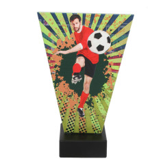 Stikla futbola trofeja Tryumf / 22,5 cm