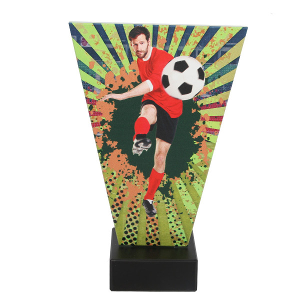 Stikla futbola trofeja Tryumf / 22,5 cm