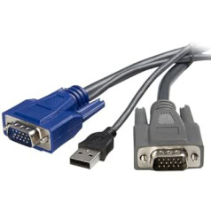 StarTech. com Svusbvga 66 m/USB/VGA 2 vienā īpaši plāns KVM kabelis