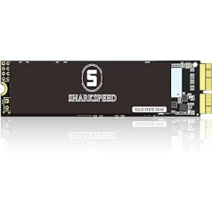 SHARKSPEED SSD 1TB NVMe M.2 PCIe Gen3.0x4 cietā diska iekšējais jauninājums operētājsistēmai MacBook Air A1465 A1466 (2013-2015,2017), MacBook Pro A1502 A1398 (Retina 2013-2015), 19 A3-2014 iMac A414 Mac Pro