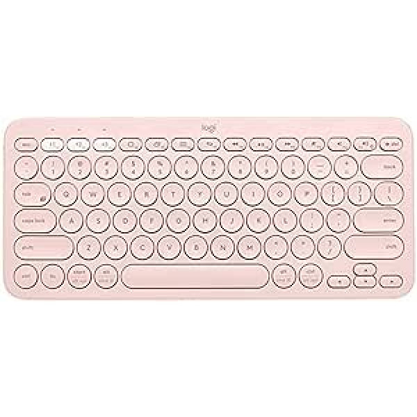 Logitech K380 Wireless Bluetooth keyboard, multi-device & Easy-Switch feature, Windows and Apple Shortcuts, PC / Mac / Tablet / Mobile Phone / Apple iOS + TV, Italian QWERTY layout - Rose