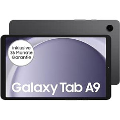 Samsung Galaxy Tab A9 Wi-Fi Android planšetdators, 64 GB krātuve, liels displejs, Simlock bezmaksas bez līguma, grafīts, iekļauta 3 gadu garantija [ekskluzīva Amazon] [vācu versija]