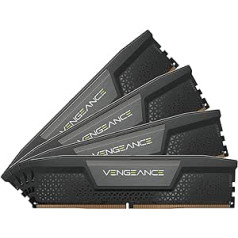 CORSAIR Vengeance DDR5 RAM 128GB (4x32GB) 5600MHz CL40 Intel XMP iCUE saderīga datora atmiņa — melna (CMK128GX5M4B5600C40)