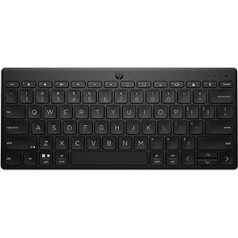 HP 350 kompakta bezvadu tastatūra vairākām ierīcēm (Bluetooth 5.2, Windows, MacOS, iPadOS, Chrome OS, Android, iOS) QWERTY spāņu, melns