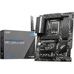 MSI PRO Z690-A WIFI mātesplate ATX, atbalsta Intel 12. paaudzes procesorus, LGA 1700, 14 Duet Rail 55A VRM, DDR5 Memory Boost 6400MHz/OC, 1 x PCIe 5.0 x16, 3 x M.2 Gen4 x4, LAN -Fi 6E