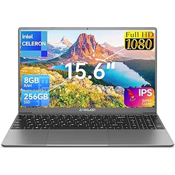 TECLAST 15,6 collu klēpjdators, Intel Celeron N4100 Turbo 2,6 GHz procesors, 8 GB RAM 256 GB SSD, F16Plus piezīmjdators, dators, IPS FHD 1920x1080, 2,4G/5G WiFi, Bluetooth 4.2, USB 3.0