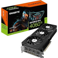 Gigabaito NVIDIA GeForce RTX 4060 Ti Gaming OC grafikos plokštė – 16 GB GDDR6, 128 bitų, PCI-E 4.0, 2595 MHz šerdies laikrodis, 2x DP 1.4, 2x HDMI 2.1a, NVIDIA DLSS 3 - GV-6MN40