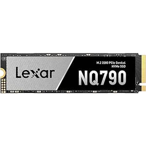 Lexar NQ790 1TB NVMe SSD M.2 iekšējais SSD 1TB, PCIe 4.0 Gen4x4, 7000 MB/s lasīšanas ātrums, 6000 MB/s rakstīšanas ātrums, iekšējais cietvielu disks, spēlēm un video rediģēšanai