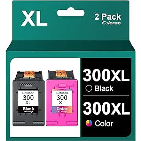 Coloran 300XL juodo ir spalvoto rašalo kasetės, skirtos HP 300 XL 300XL spausdintuvų kasetėms, skirtos HP Deskjet F4280 F4500 F4580 F2400 F2420 F2480 F4224 F4272 D1660 D25060 D260 D260 D260