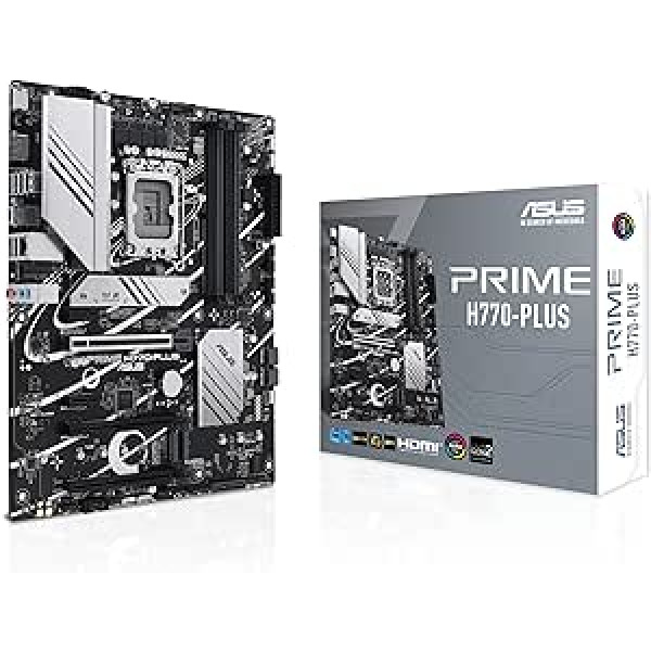 ASUS Prime H770-PLUS spēļu mātesplates ligzda Intel LGA 1700 (Intel H770, ATX, DDR5 atmiņa, 3X PCIe 4.0 M.2, Thunderbolt 4, Aura Sync)