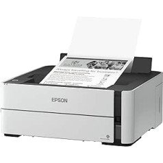 „Epson EcoTank ET-M1170“ pakartotinai užpildomas vienspalvis spausdintuvas (viena funkcija, DIN A4, dvipusis, „Wi-Fi“, USB 2.0) didelė rašalo bakas, didelis našumas, maža puslapio kaina, 5 kg