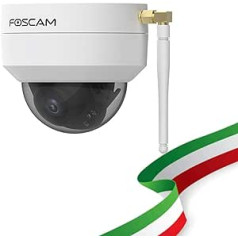 FOSCAM D4Z WiFi IP kamera āra motorizēta 4 megapikseļu 1080P vandāļiem necaurlaidīga balta