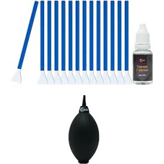 UES APS-C Camera Sensor Cleaning Kit (14 Swabs + 15 ml Cleaner) and Lens Sensor Dust Air Blower