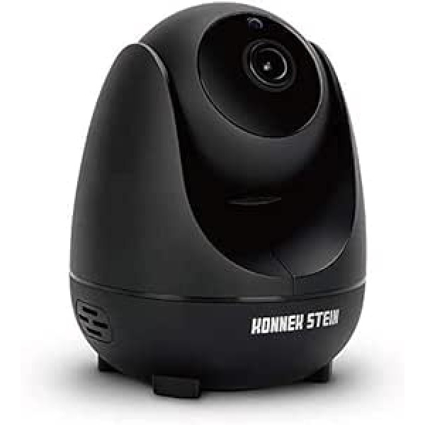 Konnek Stein kamera kupolveida novērošanas kameras WiFi mājas drošības sistēmas 360 grādu uzraudzība HD 1080P kustības noteikšanas IR nakts redzamības lietotne tālvadības pults Divvirzienu audio 3 krātuves SD kartes slots melns