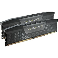 Corsair VENGEANCE DDR5 RAM 48GB (2x24GB) 6400MHz CL36 Intel XMP iCUE saderīga datora atmiņa — melna (CMK48GX5M2B6400C36)