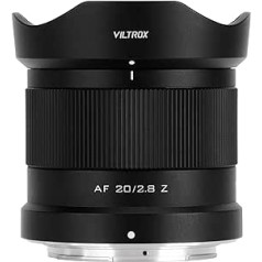 VILTROX 20 mm F2.8 f/2.8 Z-Mount kameras objektīvs pilna formāta īpaši plata leņķa automātiskā fokusa objektīvs, savietojams ar Nikon Z-Mount kamerām Z5 Z6 Z6Ⅱ Z7 Z7Ⅱ Z8 Z9 Z30 Z50 ZFC