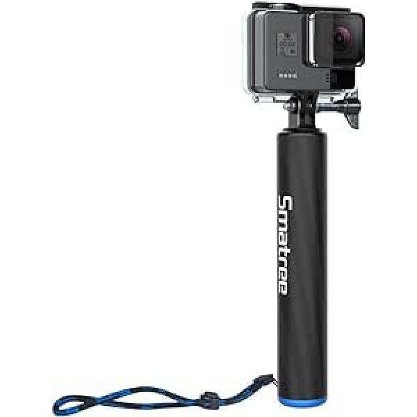 Smatree Wasserdicht Schwimmend Kohlefaser Handgriff für DJI OSMO Action/GoPro Hero8/Hero2018/Hero7/6/5/4/3+/3 (blau)