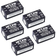 Movilideas - Pack of 5 Compact Switching Power Supply Output 3.3V 5W Mini