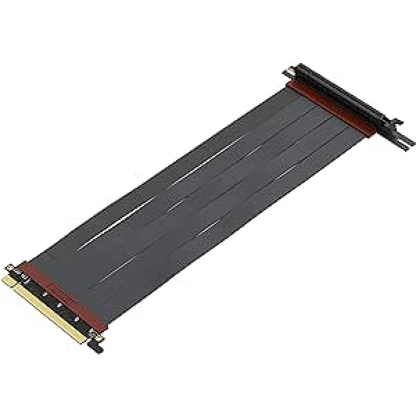 LINKUP — Ultra PCIe 4.0 X16 stāvvada kabelis (RTX4090, RX6950XT, x570, B550, Z690 pārbaudīts), ekranēts, vertikāls spēļu PCI Express Gen4 stiprinājums, kreisā leņķa savienotājs (28 cm), 3.0 Gen3 saderīgs