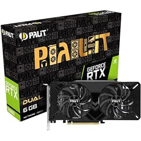 Palit GeForce RTX 2060 dubultā grafikas karte — 6 GB GDDR6