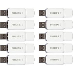 Philips Snow Edition High Speed 2.0 USB Flash Drive 10x 32GB for PC, Laptop, Computer Data Storage, Read Speed up to 23MB/s