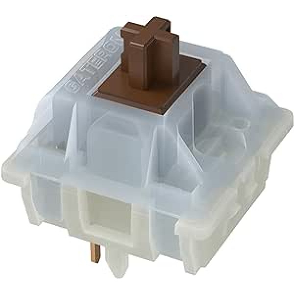 kutethy Gateron Switches Milky Brown Mechanical Keyboard Yellow 5-Pin for All Mechanical MX Keyboards (Pack of 72, Brown)