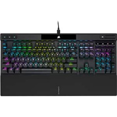 Corsair K70 RGB PRO mehāniskā spēļu tastatūra, RGB LED aizmugurgaismojums, Cherry MX sarkanie taustiņu slēdži, melns