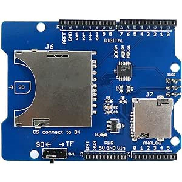 hiletgo® saliekama SD karte un TF kartes aizsargs priekš Arduino Uno R3 Arduino Mega 2560