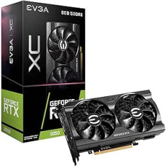 EVGA GeForce RTX 3050 XC Gaming, 08G-P5-3553-KR, 8GB GDDR6, DualFan, metalinė galinė plokštė, juoda, 2 lizdai