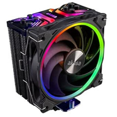 Akasa Soho AK-CC4022HP01 H4 Plus adresējams RGB CPU dzesētājs Intel LGA 1700/115x/1200/20XX un AMD AM4 AM5 Ryzen ar 120mm aRGB PWM ventilatoru TDP185W vara siltuma caurulēm + termisko pastu