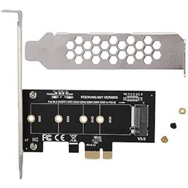 PCI-E į M.2 išplėtimo kortelės plėtiklio adapterio kortelės adapteris, PCIe x1 adapteris su varžtu žemo profilio 3.0 juosta į NGFF M-Key SSD Nvme AHCI PCI-Express adapterio kortelę M2 NVME standžiiesiems diskams