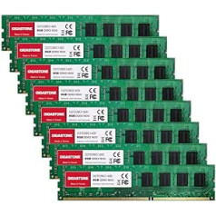 DDR3 RAM: Gigastone Desktop RAM 64GB (8x8GB) DDR3 64GB DDR3-1600MHz PC3-12800 CL11 1.5V UDIMM 240 Pin unbuffered Non ECC personālajam datoram galddatora atmiņas moduļa RAM jaunināšanas komplekts (tikai galddatora)