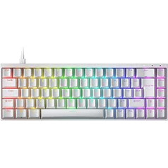 Durgod Hades 69 mehāniskā spēļu tastatūra — 65% izkārtojums ISO UK UK — alumīnija korpuss — Double Shot PBT — RGB (ķiršu brūns, balts)