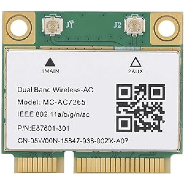 VBESTLIFE MC-AC7265 PCI-E 1200Mbps 2.4G/5G Dviejų juostų Bluetooth 4.2 belaidė WiFi kortelė, skirta staliniams kompiuteriams, universaliems kompiuteriams, mažiems dėkliukams, nešiojamiesiems kompiuteriams