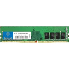 Rasalas 8GB DDR4 2666MHz (DDR4-2666) PC4-21300 (PC4-2666V) bez ECC bezbufera 1,2 V CL19 1Rx8 viena ranga 288 kontaktu galddatora RAM jauninājums