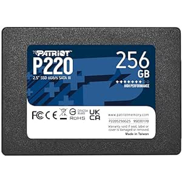 Patriot Memory P220 iekšējais cietvielu disks 256 GB SSD SATA 3 2,5 collas