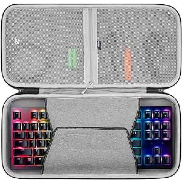 Geekria Tenkeyless TKL klaviatūros dėklas su atrama ant riešo, skirta kompaktinei mechaninei žaidimų klaviatūrai su 87 klavišais, suderinama su Razer Huntsman V2, BlackWidow TE Chroma v2, BlackWidow V3